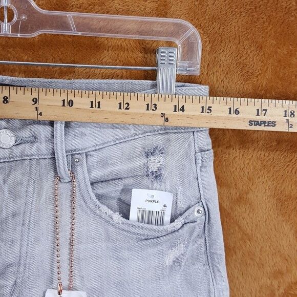 PURPLE BRAND Mens Jeans Size 31 Light Gray Wash Flare Leg Slim Fit P004 $320 - Picture 5 of 8